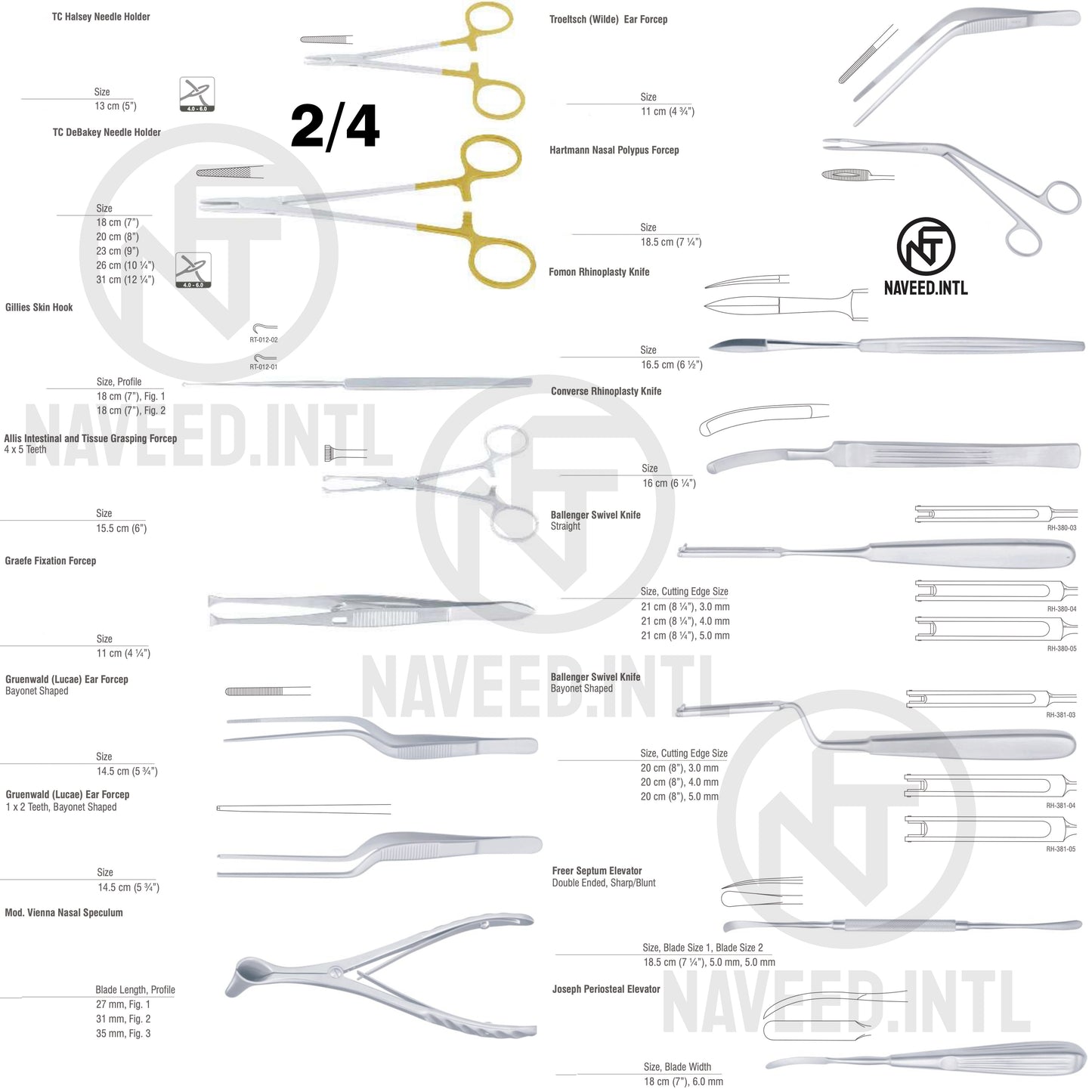 Major Nasal Surgical Instrument Set | Complete 50-Piece Rhinoplasty & Septoplasty Kit | Super Edge Scissors, Osteotomes, Rhinoplasty Knives, Retractors, Forceps, Elevators & Suction Tubes | German Stainless Steel