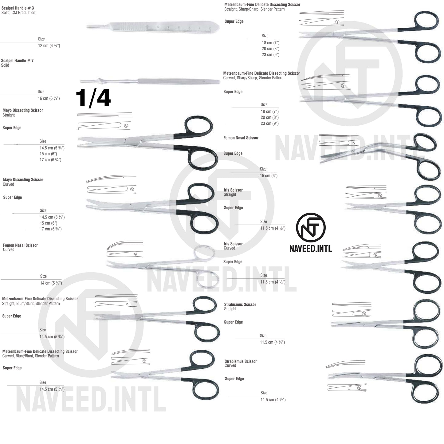 Major Nasal Surgical Instrument Set | Complete 50-Piece Rhinoplasty & Septoplasty Kit | Super Edge Scissors, Osteotomes, Rhinoplasty Knives, Retractors, Forceps, Elevators & Suction Tubes | German Stainless Steel