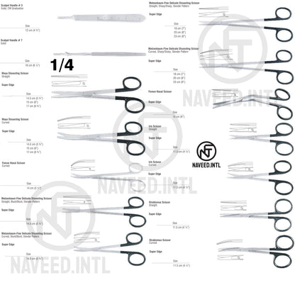 Major Nasal Surgical Instrument Set | Complete 50-Piece Rhinoplasty & Septoplasty Kit | Super Edge Scissors, Osteotomes, Rhinoplasty Knives, Retractors, Forceps, Elevators & Suction Tubes | German Stainless Steel