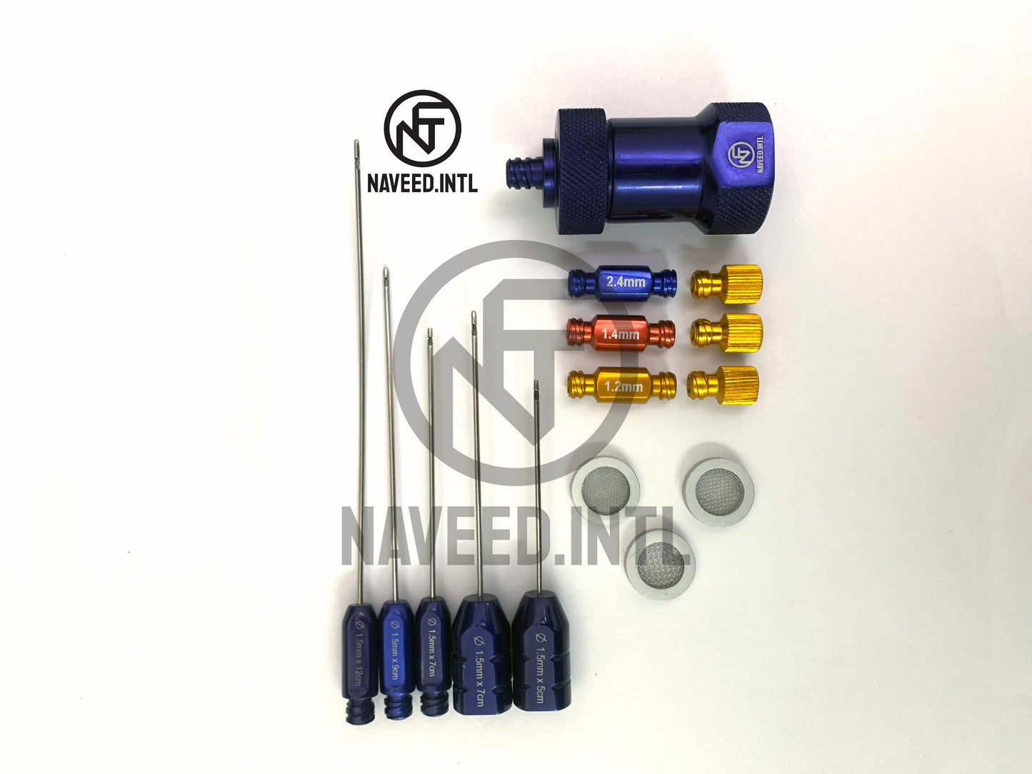 Nano Fat Transfer Set Face Surgery Liposuction Cannulas with 5 cannulas 3 Converter and 3 Syringe Cap