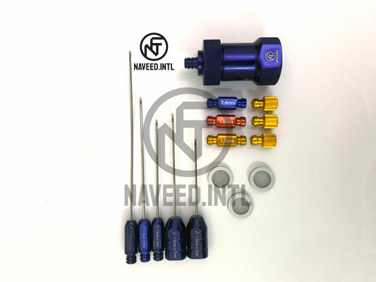 Nano Fat Transfer Set Face Surgery Liposuction Cannulas with 5 cannulas 3 Converter and 3 Syringe Cap