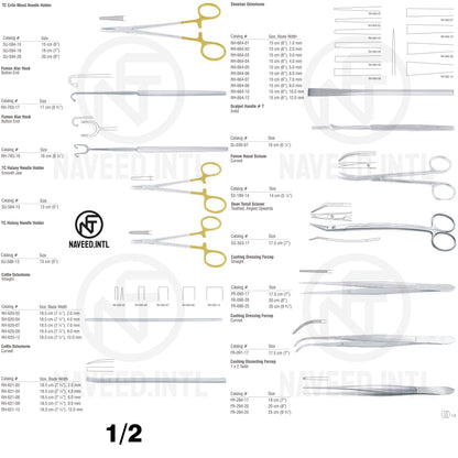 Palatoplasty Surgical Instrument Set | Cleft Palate Repair Kit | TC Needle Holders, Cottle & Sheehan Osteotomes, Dingmann Mouth Gag, Fomon Scissor, Cushing Forceps & Periosteal Elevators | German Stainless Steel