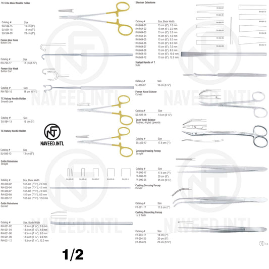 Palatoplasty Surgical Instrument Set | Cleft Palate Repair Kit | TC Needle Holders, Cottle & Sheehan Osteotomes, Dingmann Mouth Gag, Fomon Scissor, Cushing Forceps & Periosteal Elevators | German Stainless Steel