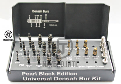 Pearl Black Universal Osseodensification Bur Kit 24 Pieces Excellent Quality