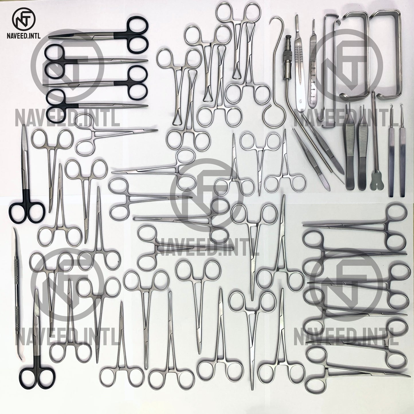 Plastic Surgery Instrument Set | Complete Reconstructive Surgery Kit | Graefe Forceps, Mayo Super Edge Scissors, Frazier Suction Tube, Farabeuf Retractor, Skin Hooks, Halsey Needle Holders & Micro-Mosquito Forceps | Kidney Trays Set