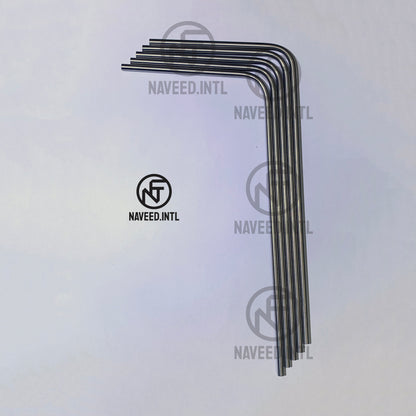 Five replacement light pipes for Ferrera breast retractors viewed from another angle