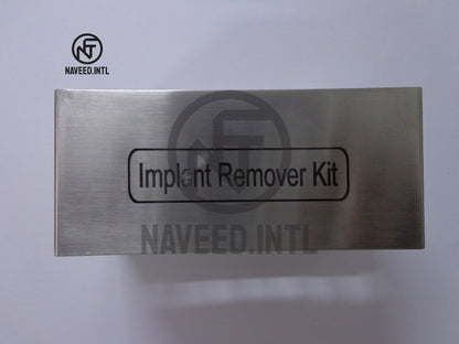 Dental Implant Remover Kit 8 Pieces – Screw Hex Driver, Pilot Drill & Ratchet Wrench | Complete Implant Removal Instrument Set