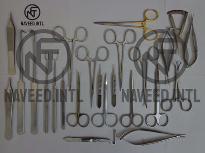 Set of 24 Pieces Blepharoplasty Surgical Set Plastic Surgery Kit Instruments