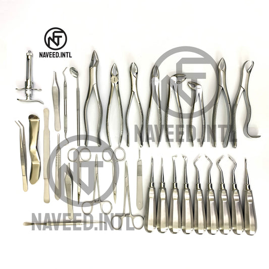 Set of 32 Pieces Oral Dental Surgery Extracting Elevators Forceps Dental Best Kit