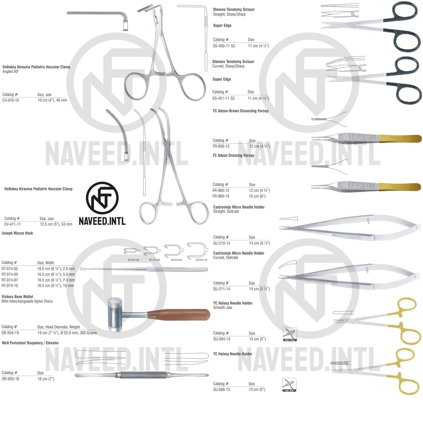 TMJ Surgery Surgical Instrument Set | Temporomandibular Joint Kit | Castroviejo Micro Needle Holders, Stevens Tenotomy Scissors, DeBakey Vascular Clamps, Mini-Lambotte Osteotome & Scoville Curette | German Stainless Steel