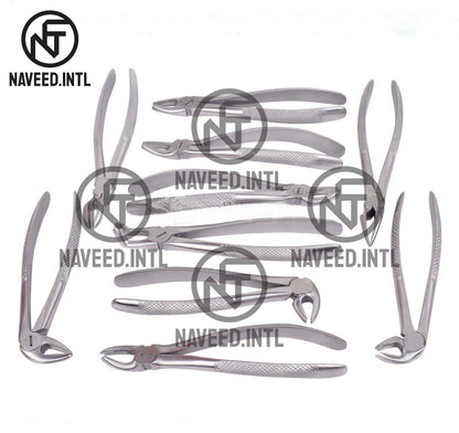 Tooth Extraction Forceps Surgical Dental Instruments Dentist Surgery 10 Pieces Kit