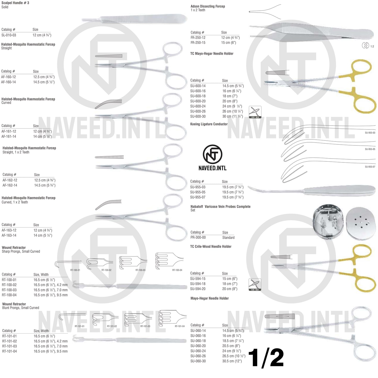 Varices Operating Surgical Instrument Set | Varicose Vein Surgery Kit | Varady Varix Instruments, Nabatoff Vein Probes, Koeing Ligature Conductor, TC Needle Holders, Halsted-Mosquito Forceps & Wound Retractors | German Stainless Steel